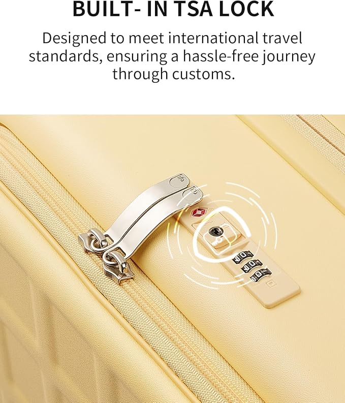 aji Expandable Top Opening Carry On Luggage Airline Approved, 20 Inch