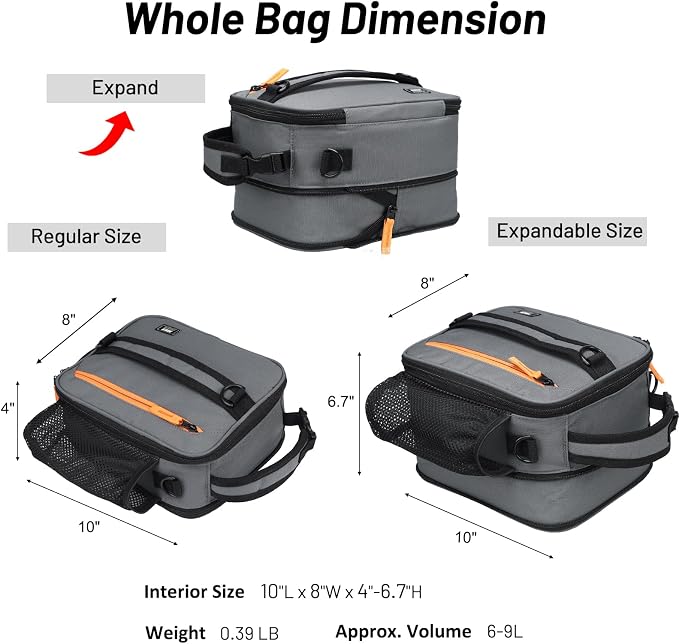 MIER Expandable Lunch Bag Insulated Lunch Box