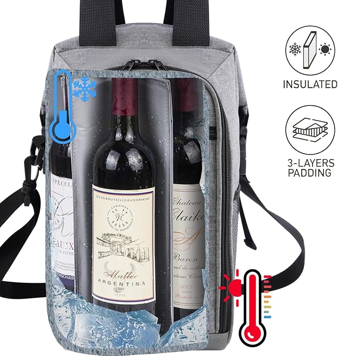 ALLCAMP 4 Bottle Wine Gift Bag