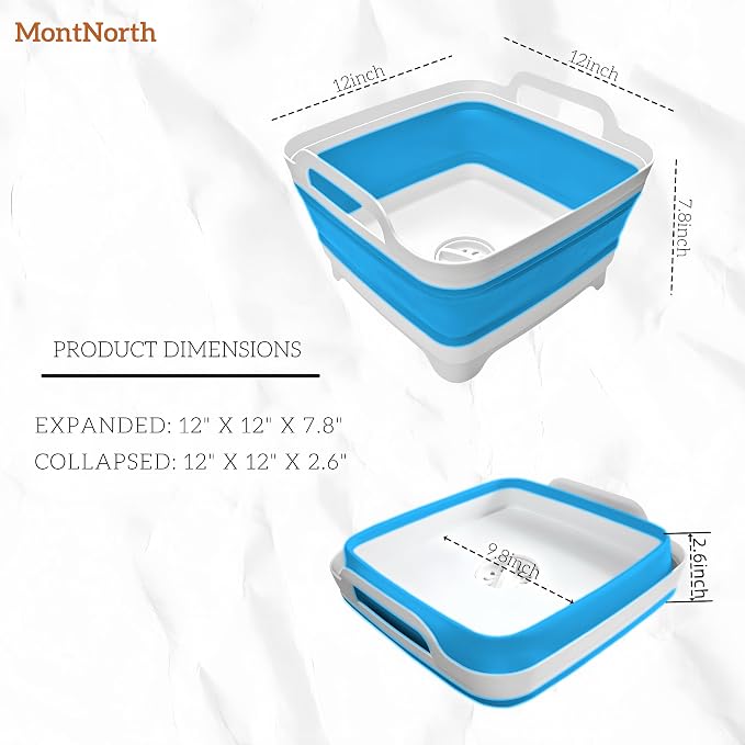 Collapsible Wash Basin 9L, Foldable Dish Tub
