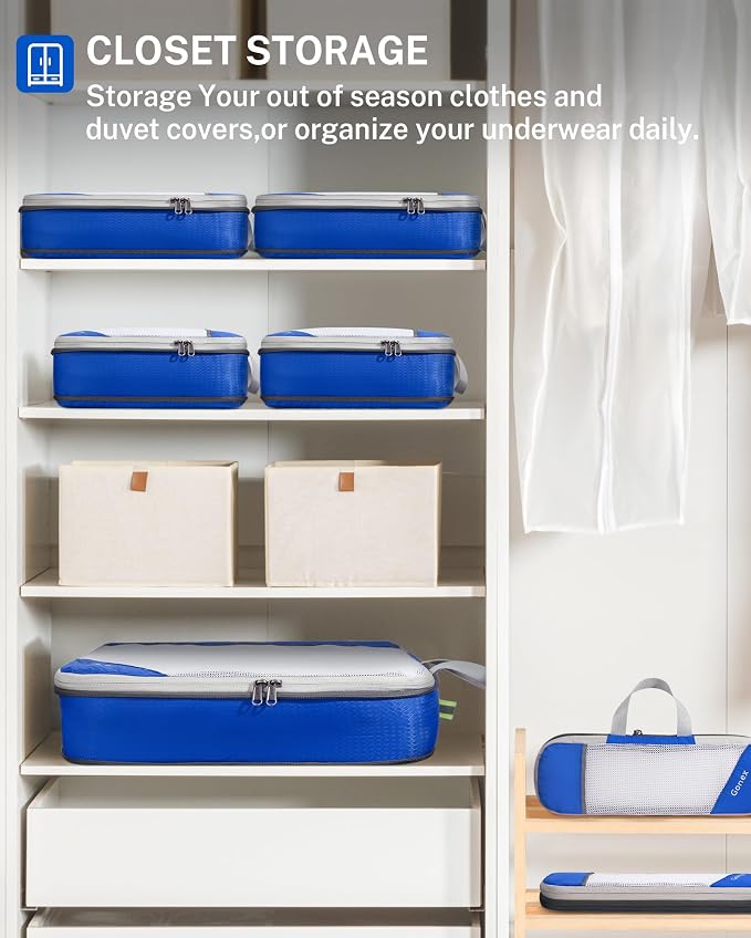 Compression Packing Cubes, Gonex Extensible Storage Mesh Bags Organizers