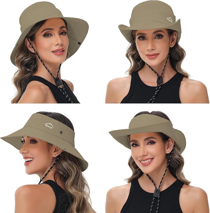Sun Hats for Women Bucket Hat UV Protection Fishing Hat Wide Brim Safari Hats 2