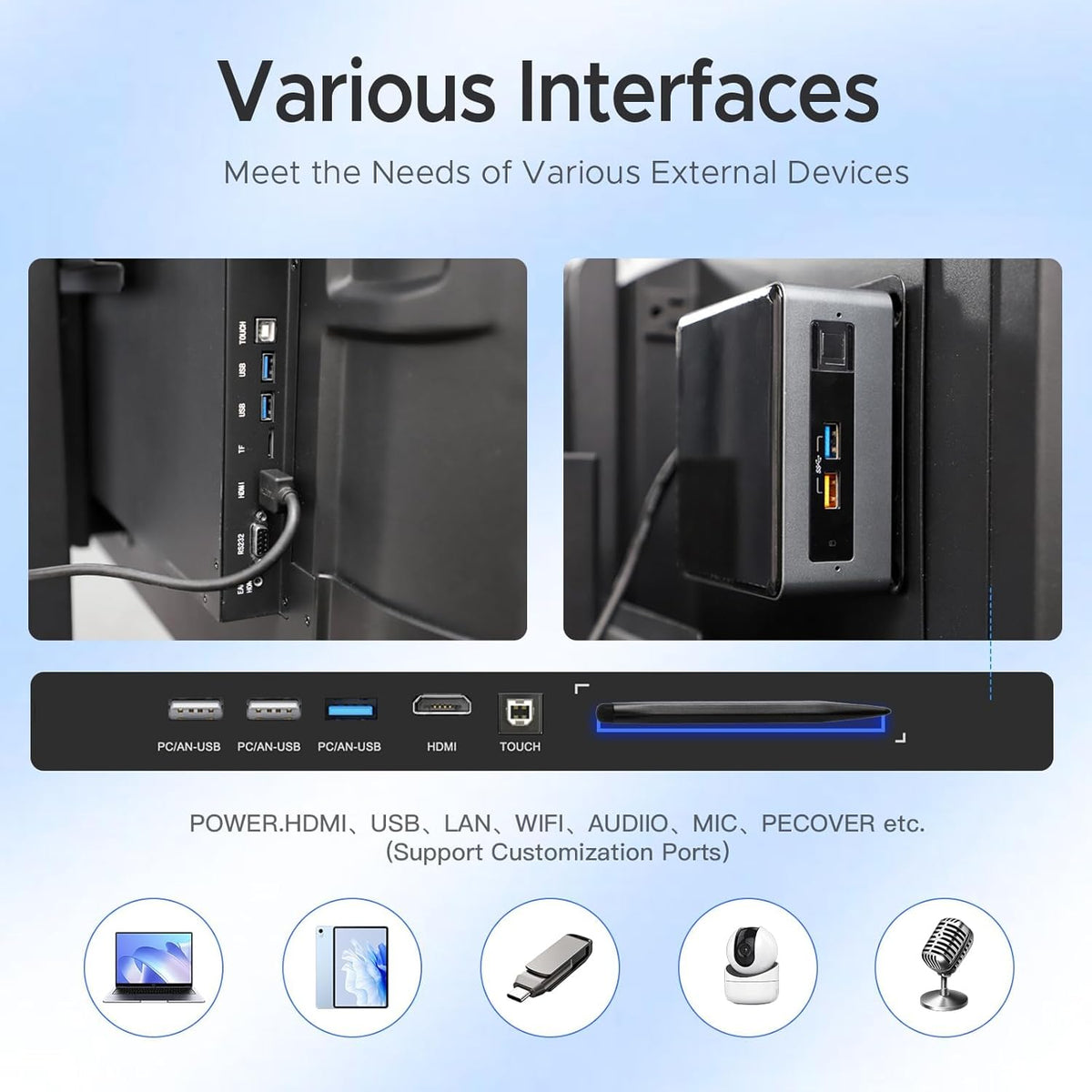 Smart Board,65 Inch Interactive Whiteboard 4K Touchscreen Built in Ultra High Definition Camera Open App Ecosystem, Digital Presentation Electronic Smart WhiteBoard for Classroom Home Office