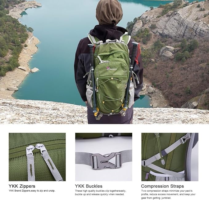 MOUNTAINTOP 25L/40L Hiking Backpack, Lightweight Travel Backpack