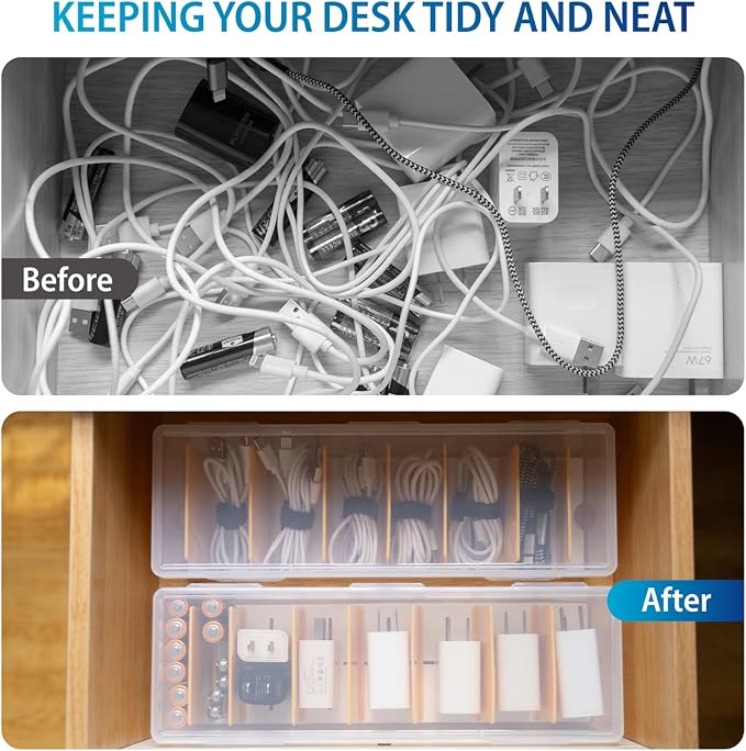 2 Pack Cable Organizer Storage Box