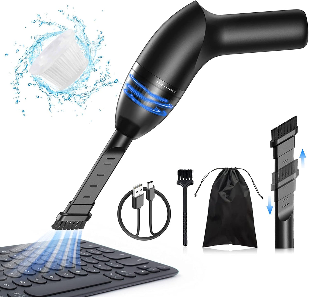 4.3Kpa Keyboard Vacuum Cleaner Mini：Handheld Computer Vacuum Cordless for Car Laptop Sewing Machine Portable Keyboard Vac USB Desk Crumbs Dust Cleaners