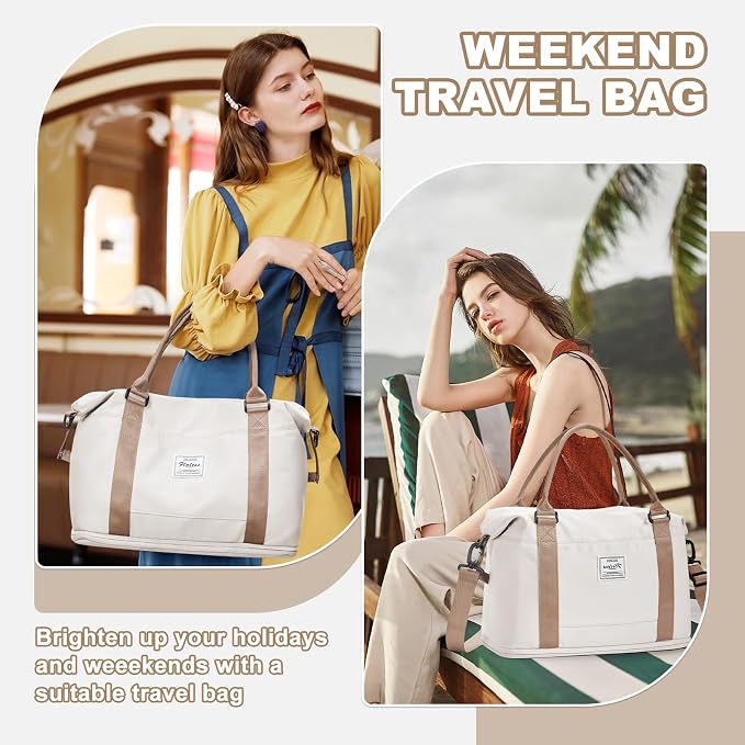 Travel Duffel Bag, Sports Tote Gym Bag, Shoulder Weekender Overnight Bag