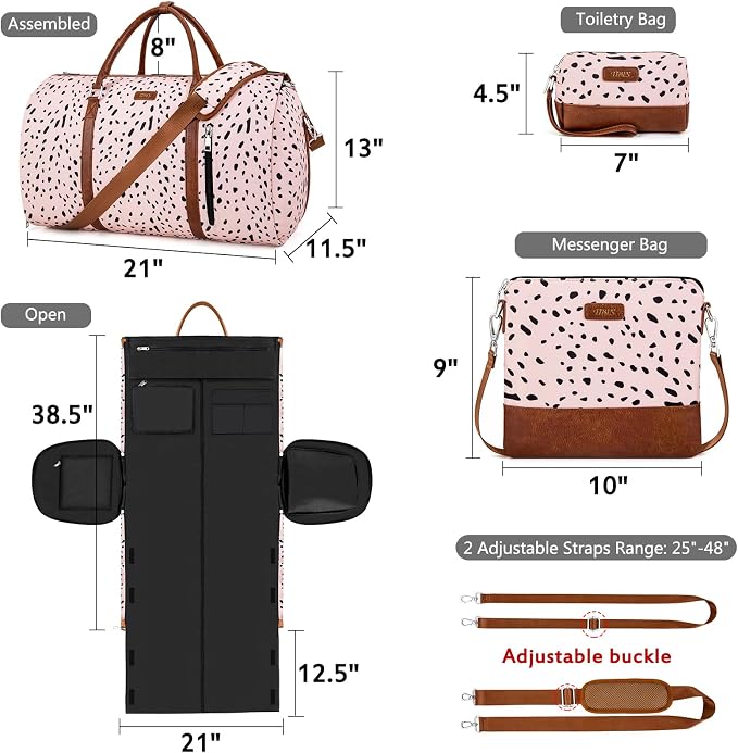 Convertible Garment Duffel Bag for Travel