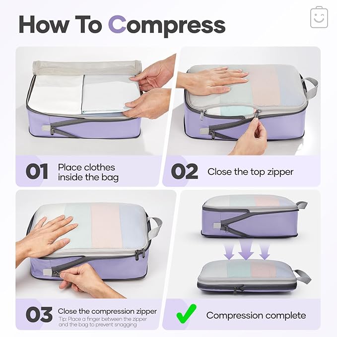Veken 9/11 Set Compression Packing Cubes