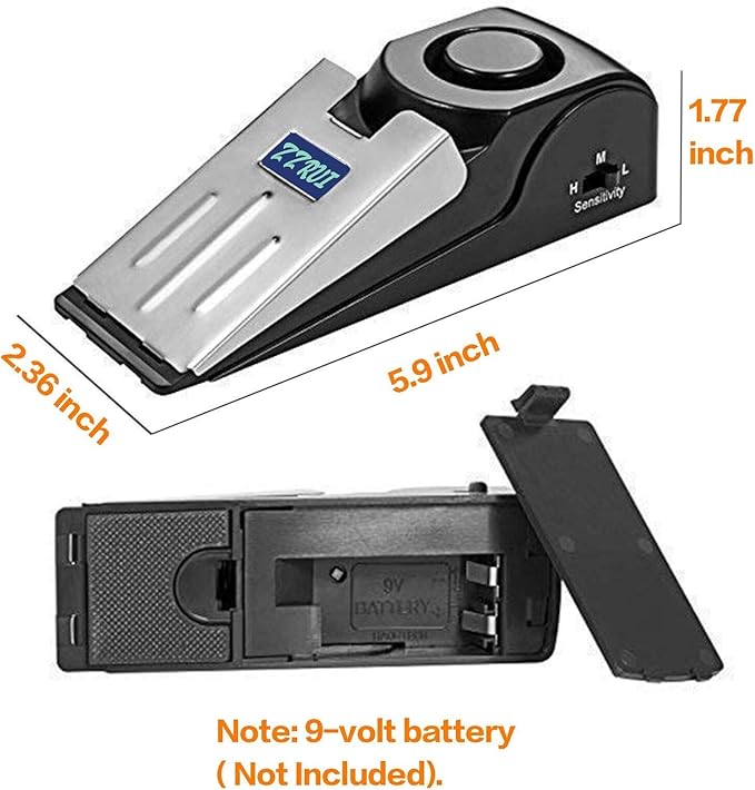 ZZRUI 2 Pack Door Stop Alarm