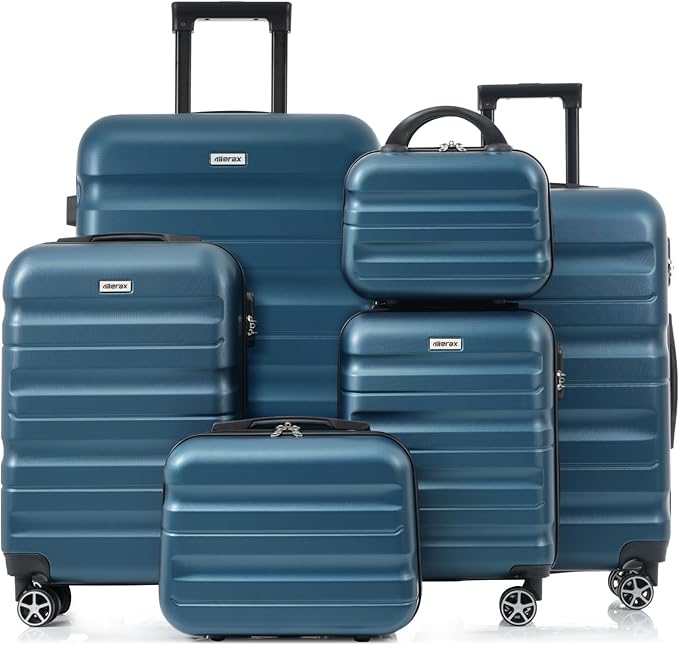 Merax Luggage Sets 6 Piece Hardshell ABS Suitcases