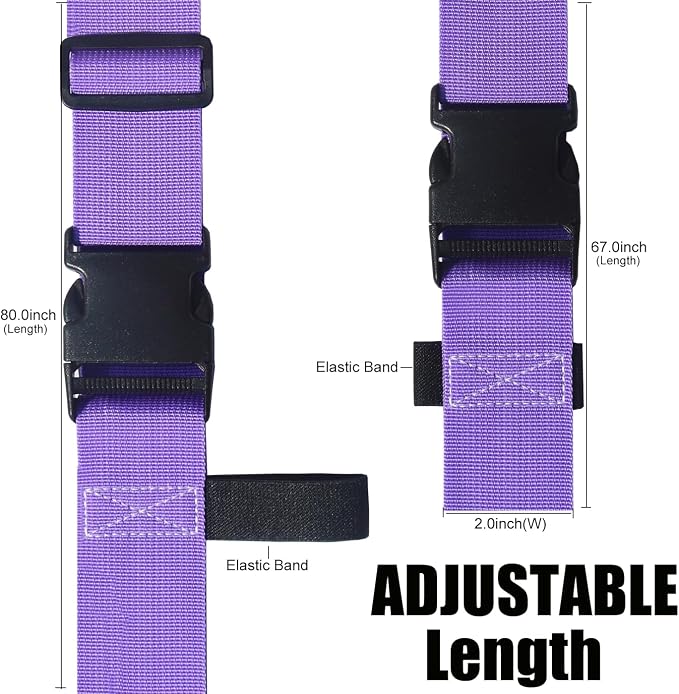 Luggage Straps for Suitcases TSA Approved-2 Pack Bright Personalized Luggage