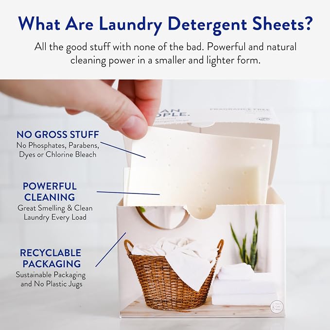 The Clean People Laundry Detergent Sheets