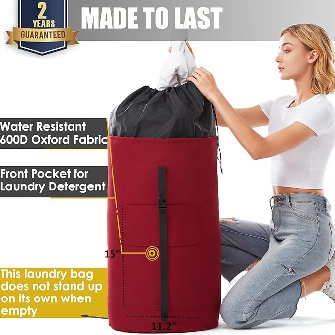 Extra Large Laundry Bag 115L, College Dorm Room essentials, Laundry Backpack Bag