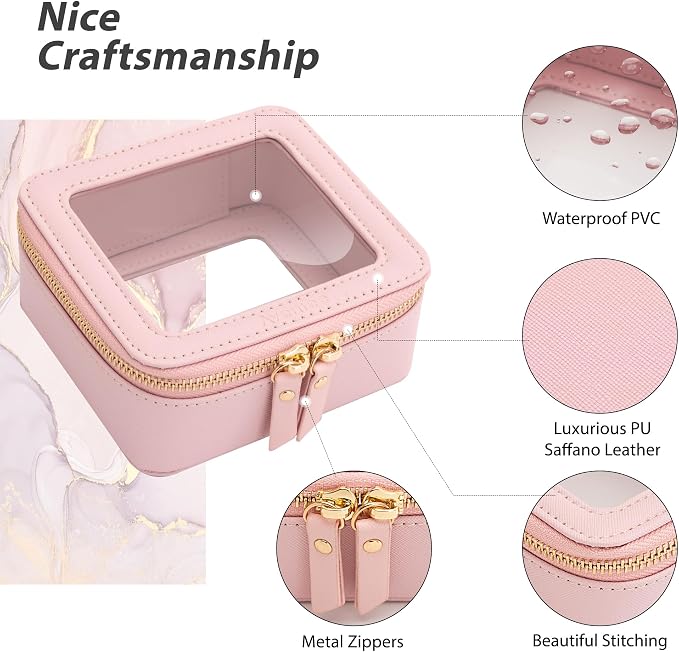 Aveniee Small Clear Makeup Bag, Mini Travel Toiletry Organizer TSA Approved