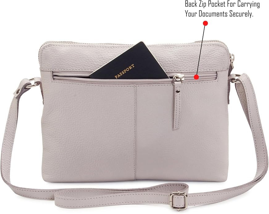 Wise Owl Accessories Small Soft Pebbled Real Leather Crossbody Handbags Purses