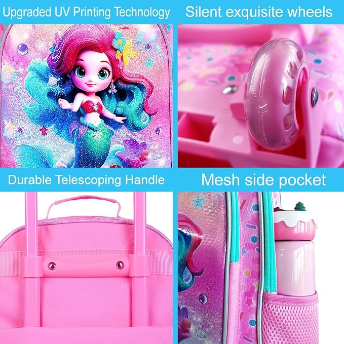 Kids Luggage for Boys Girls, Toddler Rolling Travel Carry on Suitcase