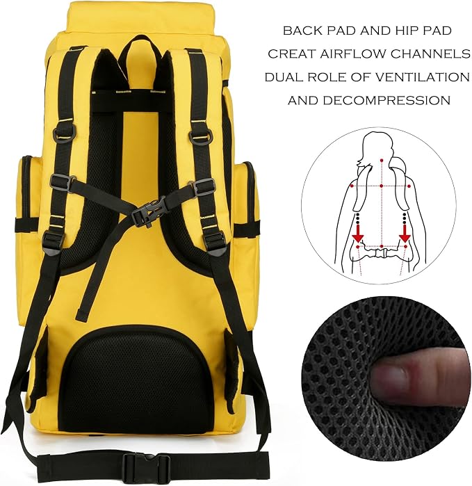 Hiking Backpack for Men 70L/100L Camping Backpack Military Rucksack Molle 3