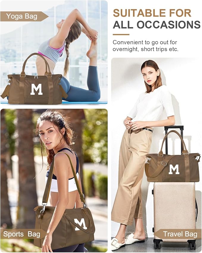 Birthday Graduation Gifts for Daughter, Initial Travel Duffel Bag Sports Gym