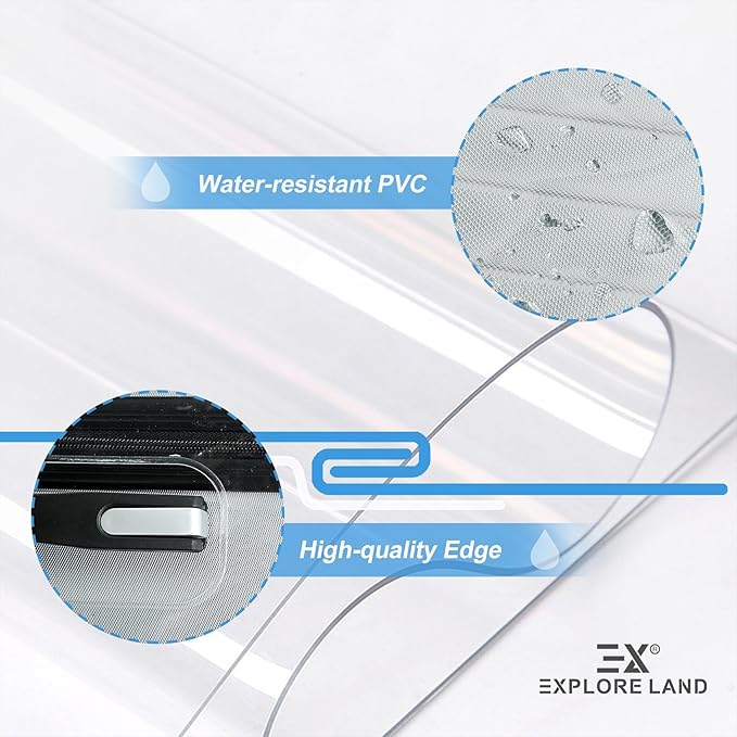 Explore Land Clear Luggage Cover Tough Protector Fits