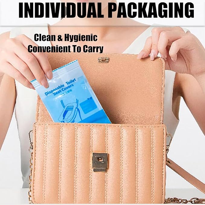 80 Pack Toilet Seat Covers Disposable 16x24 Inch XL Portable Toilet Liners