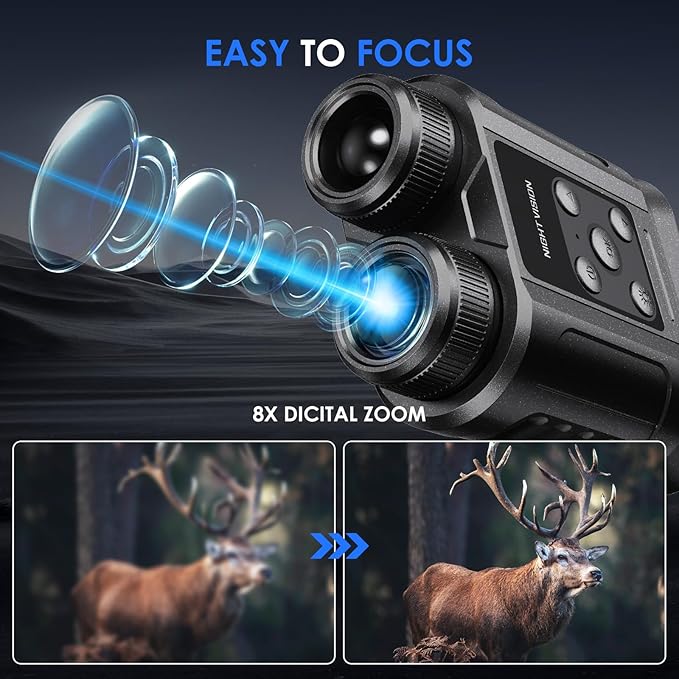 Night Vision Goggles, Compact Night Vision Binoculars, 32GB Card Included