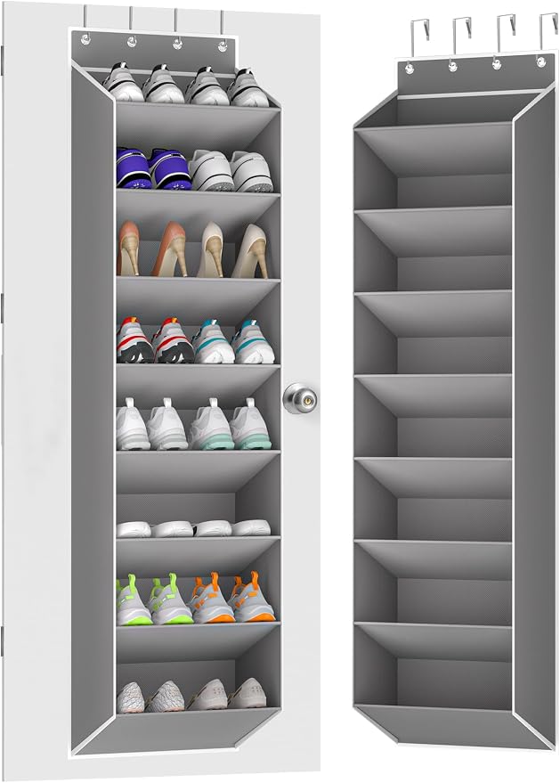 Over The Door Shoe Organizer Storage Fit 16-24 Pairs Hanging Shoe Rack Organiser