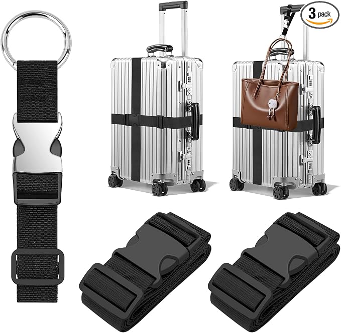 BILIONE 3Pcs Luggage Straps Set
