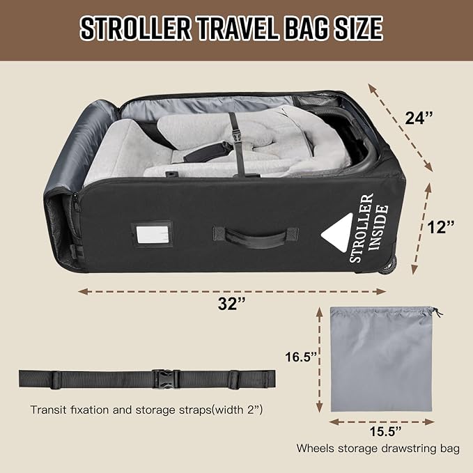 RAYMACE Padded Stroller Travel Bag
