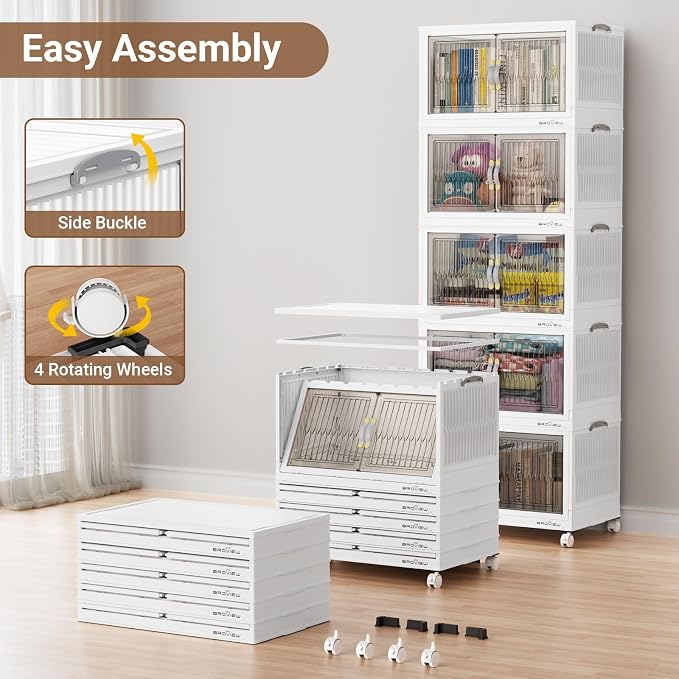 BROVIEW 400Qt Stackable Storage Bins