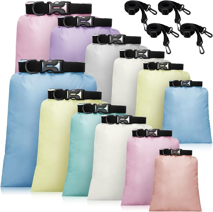 Shappy Waterproof Dry Bag Set 6 Sizes Lightweight Sacks and Long Adjustable