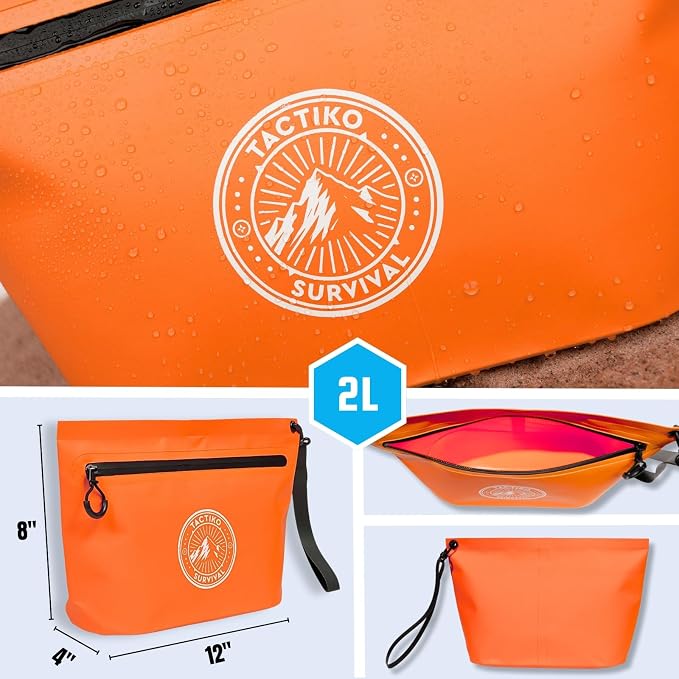 Tactiko Heavy-Duty Splash Water Resistant Zipper Pouches - 3L Hold-All