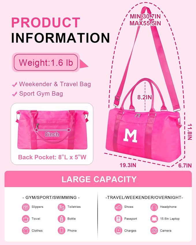 Overnight Bag for Kids Teen Girls Weekender Dance Bag Birthday Graduation Gifts