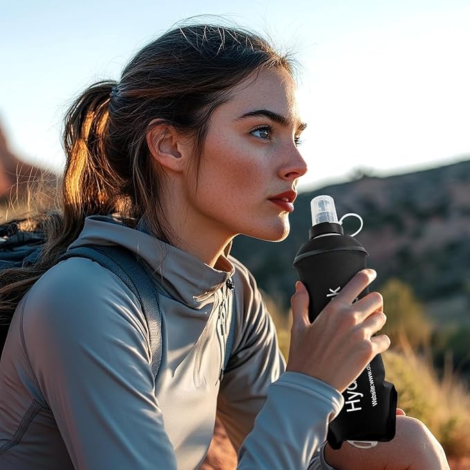 AXEN Soft Flask TPU Foldable Running Hydration Flask, Soft Collapsible Water