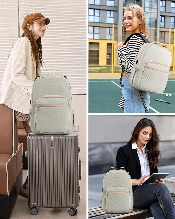 LOVEVOOK Laptop Backpack for Women, Travel Computer Work Bags