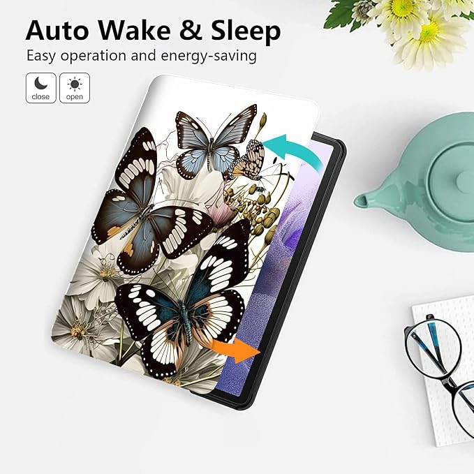 All-New HD 8 Plus Tablet Case Kindle Fire HD 8 Case 10th Generation 2024/2022/2020 Folding Stand PU Leather Slim Smart Cover with Auto Wake/Sleep for Amazon Fire Tablet 2020Animals Dog Paws