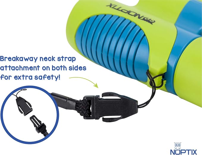 Binoculars for Kids, Girls or Boys Real Kids Binoculars in Vibrant Green Blue