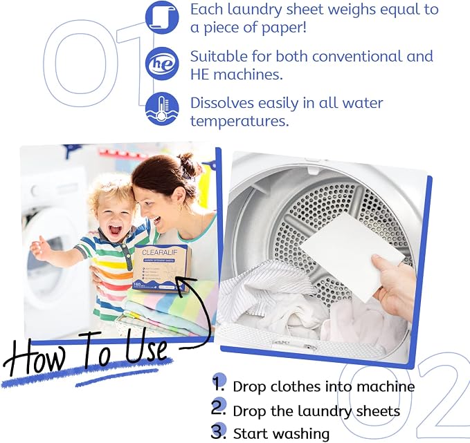 Laundry Detergent Sheets Up to 320 Loads, Fresh Linen