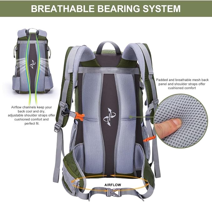 MOUNTAINTOP 25L/40L Hiking Backpack, Lightweight Travel Backpack