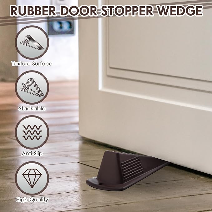 Frienda 2 Pcs Jumbo Door Stoppers Heavy Duty Door Stopper Tall up to 2inch Tall