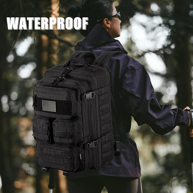 Tactical Backpack for Men, 40/50L Expandable Military Backpack, Waterproof