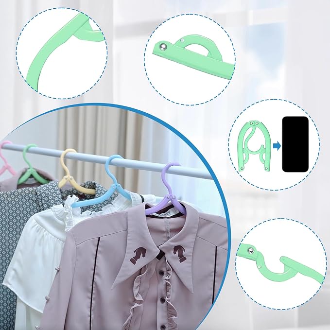 10 Pcs Travel Hangers Cruise Ship Essentials Accessories Portable Folding