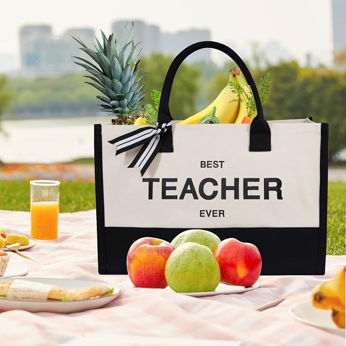 TOPDesign Embroidery Canvas Tote Bag