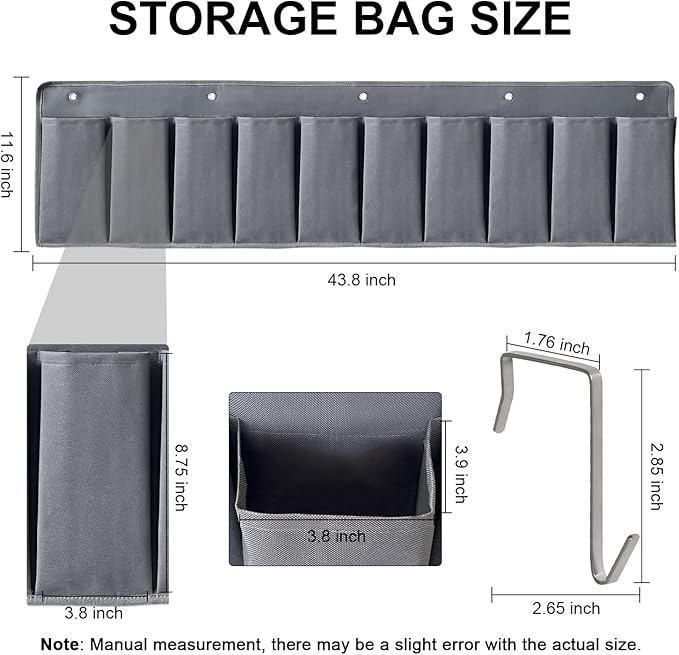 RV Shoe Pockets 10 Pockets Heavy Hanging Bedside Storage Organizer