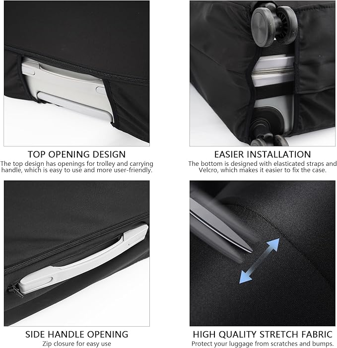 Transparent PVC Suitcase Cover, No Disassembly Required Clear Luggage Protector