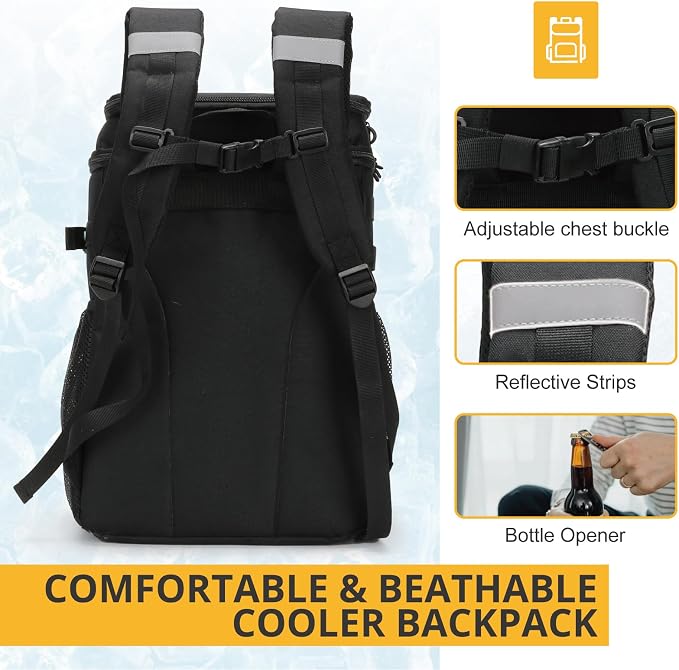 Tactical Backpack Cooler, Soft Lightweight Leakproof Cooler Backpack, Insulated