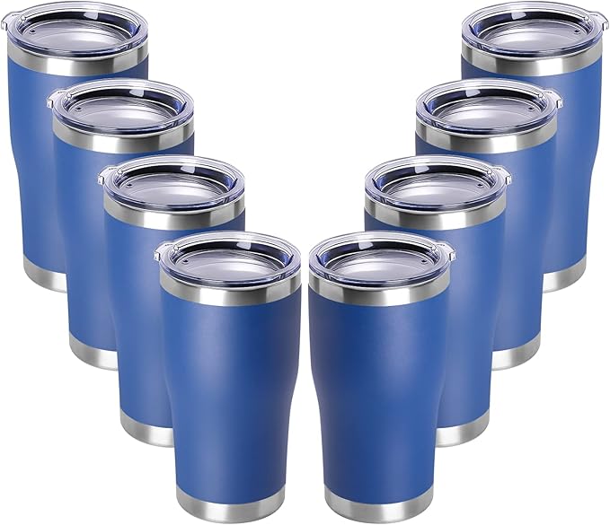 DOMICARE 20oz Tumbler with Lid Stainless Steel Tumblers Bulk, Double Wall