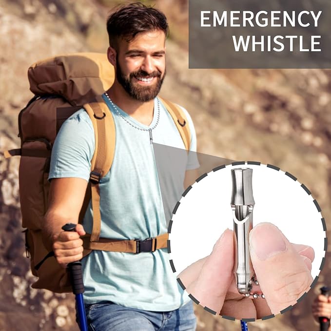Emergency Whistle, Titanium Whistle EDC Safety Whistle
