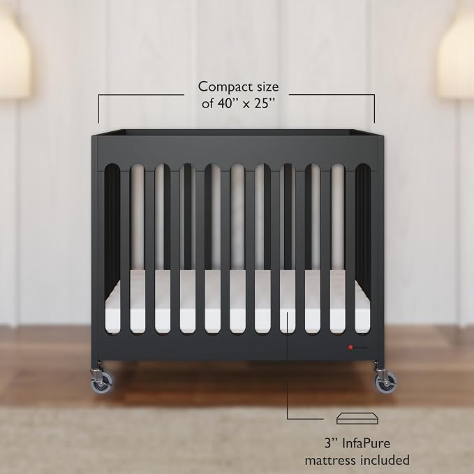 Foundations Boutique Folding Mini Baby Crib