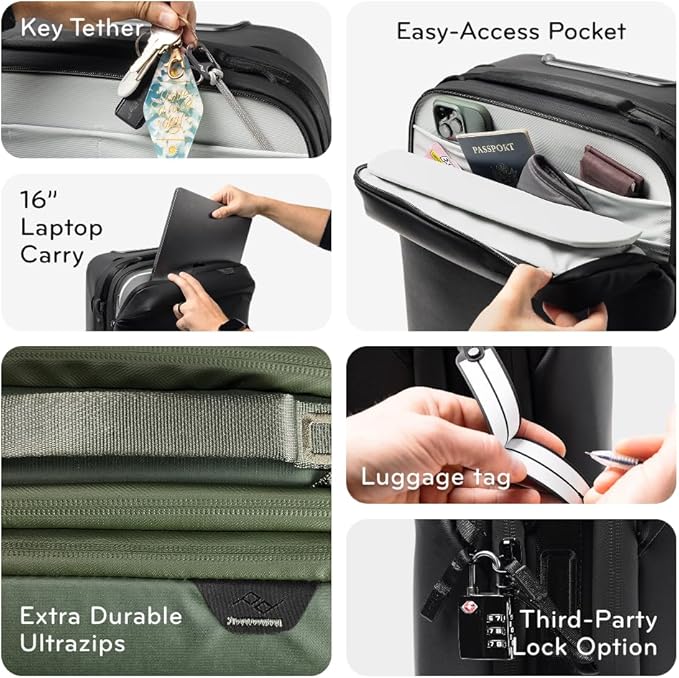 Peak Design Roller Pro Carry-On, Expandable Small Suitcase